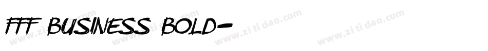 FFF Business Bold字体转换
